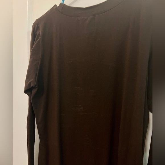 Rebdolls 2X Brown Long Sleeve Mini Dress - Picture 5 of 7